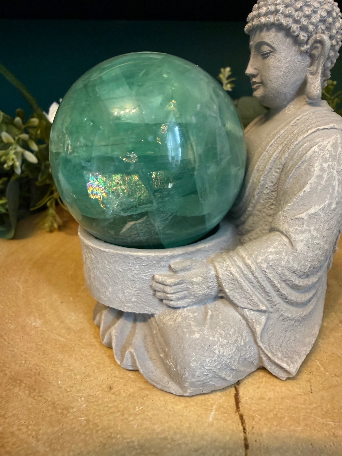 Green Fluorite Sphere — 412g
