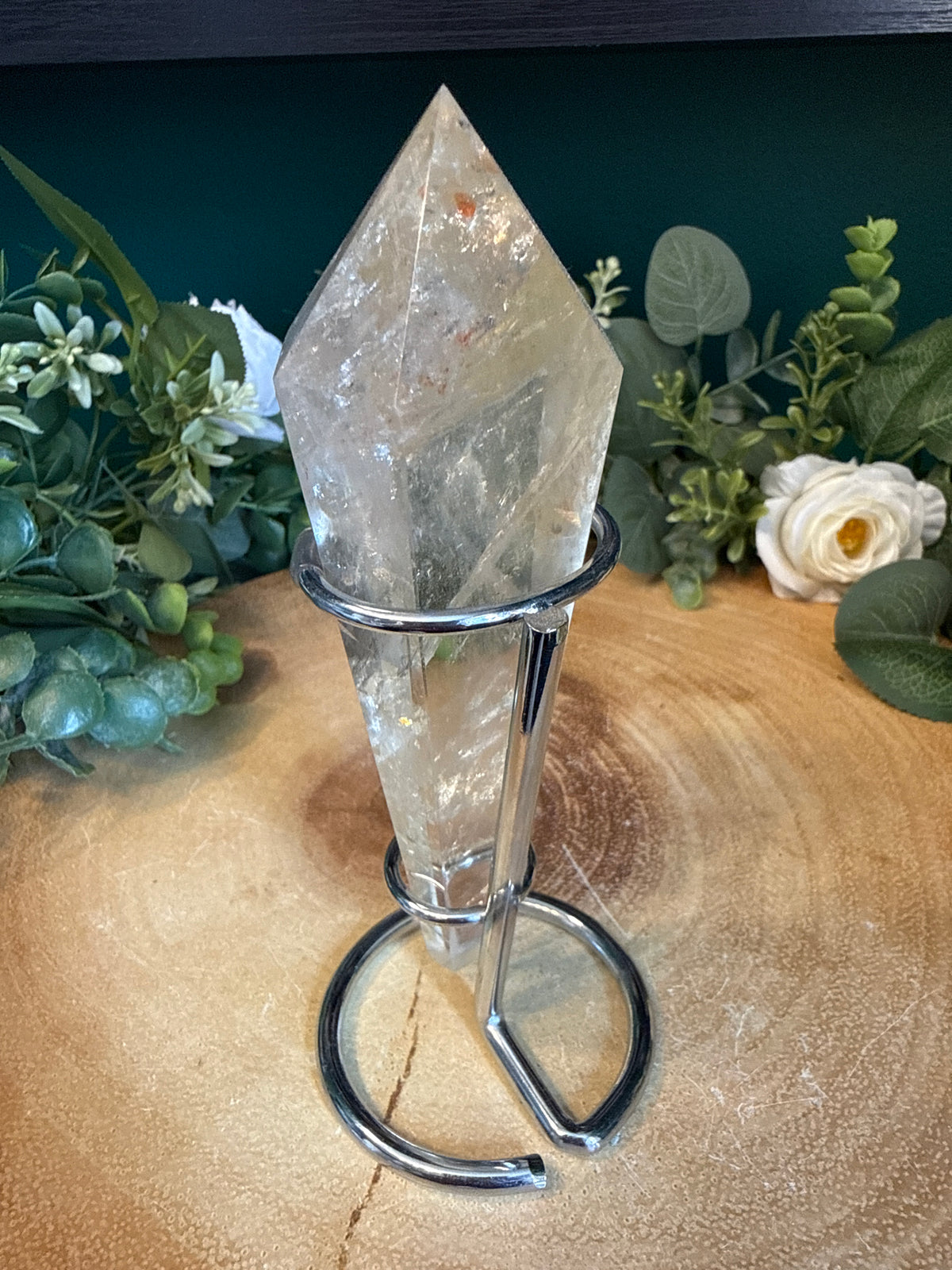 Natural Citrine Point on Metal Stand – 172g