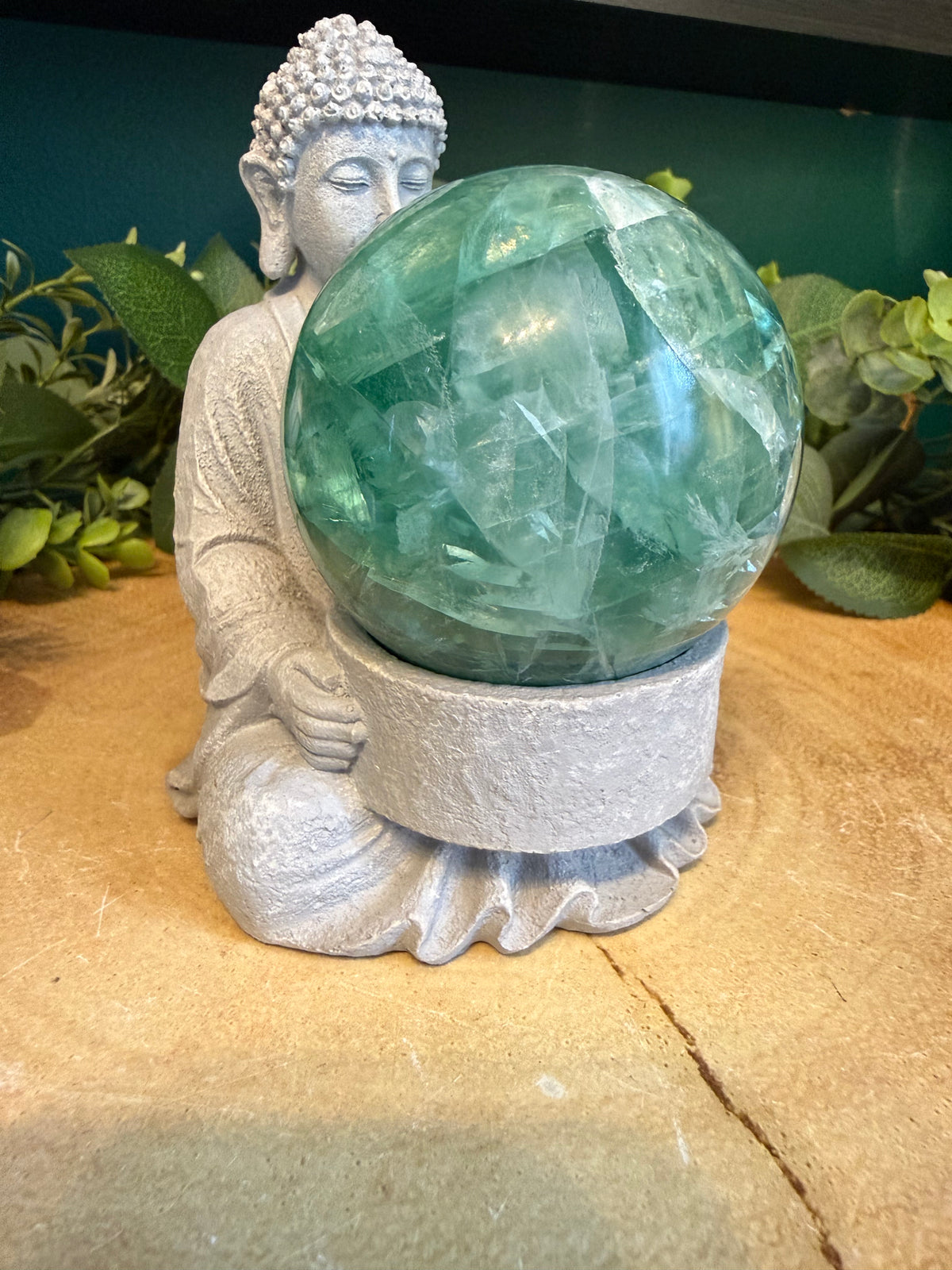 Green Fluorite Sphere — 412g