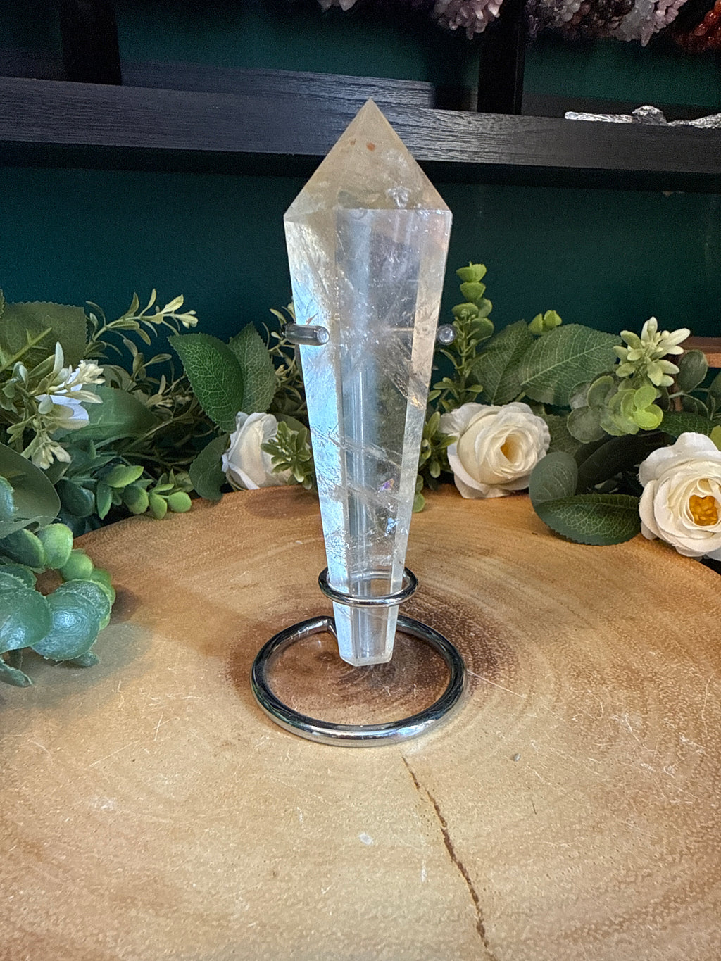 Natural Citrine Point on Metal Stand – 172g
