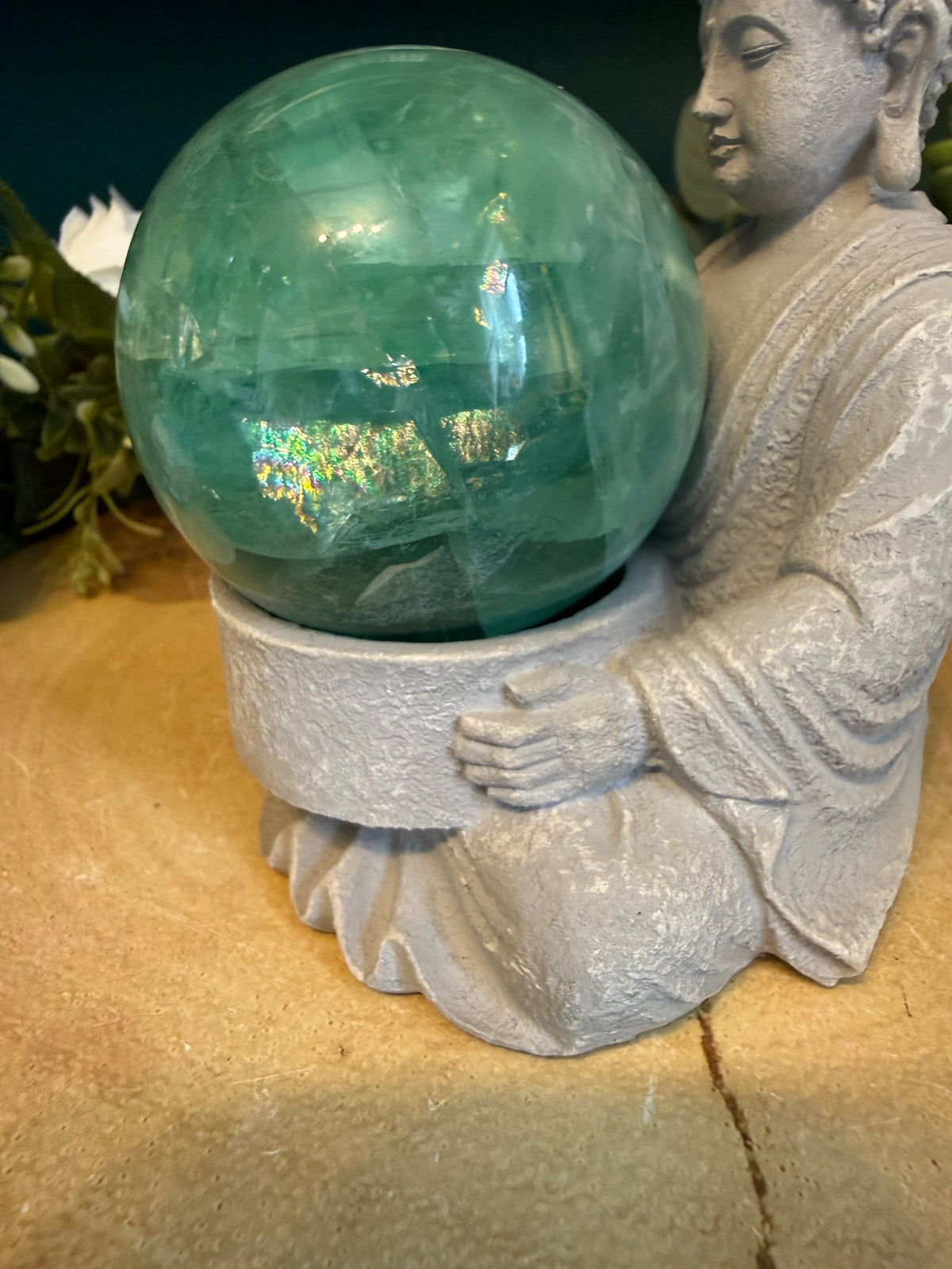 Green Fluorite Sphere — 412g