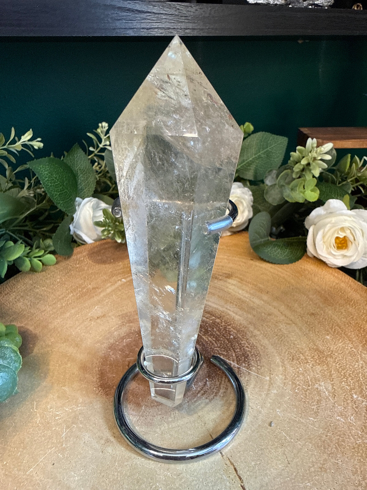 Natural Citrine Point on Metal Stand – 172g