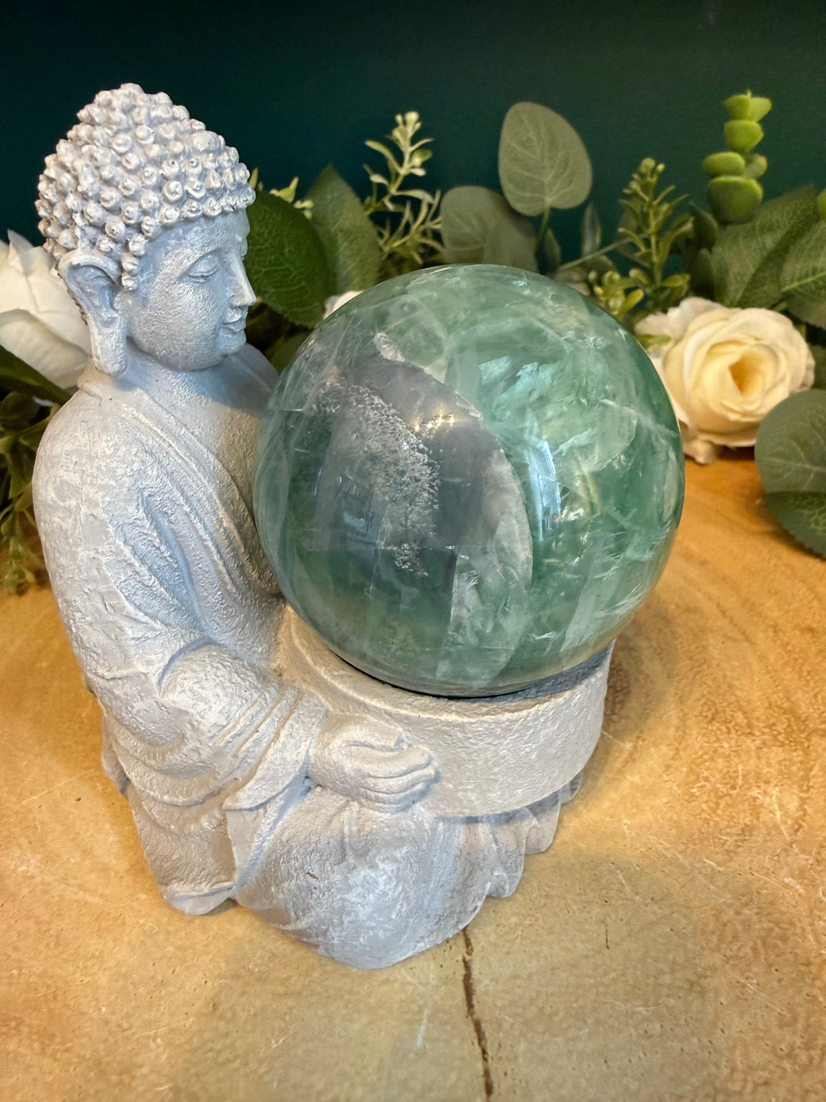 Green Fluorite Sphere — 412g