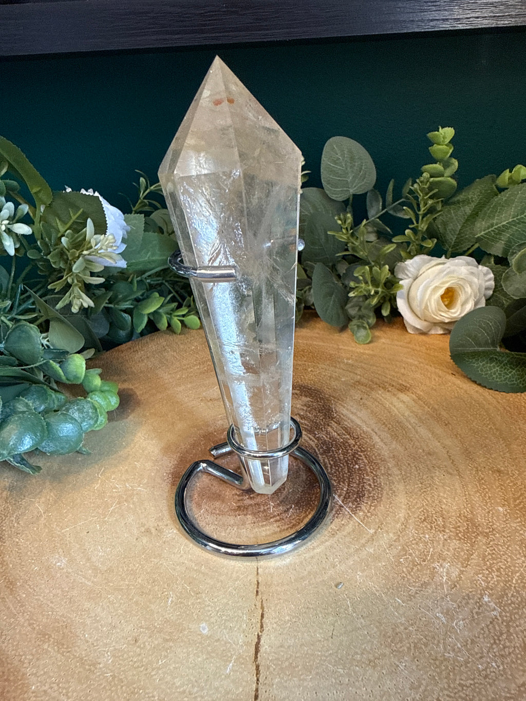Natural Citrine Point on Metal Stand – 172g