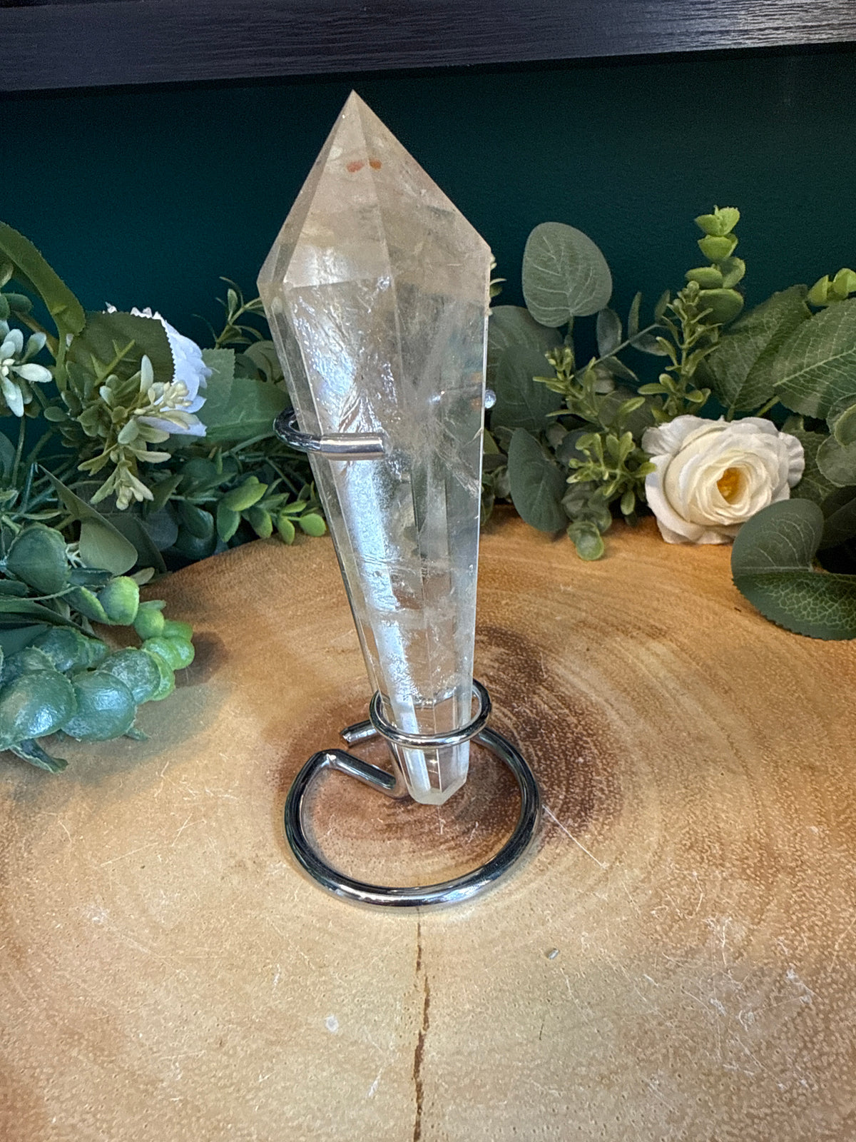 Natural Citrine Point on Metal Stand – 172g