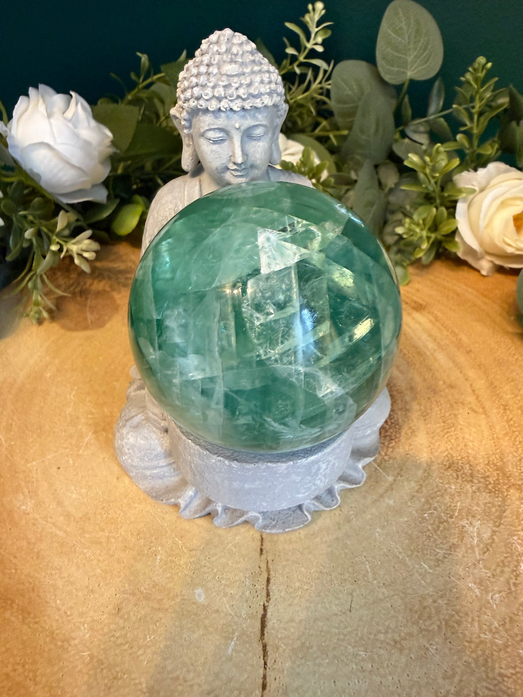 Green Fluorite Sphere — 412g