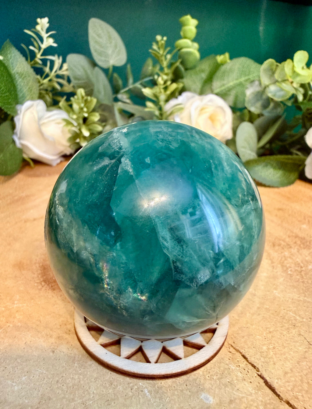 Green Fluorite Sphere