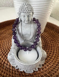 Amethyst Beaded Bracelet 8mm