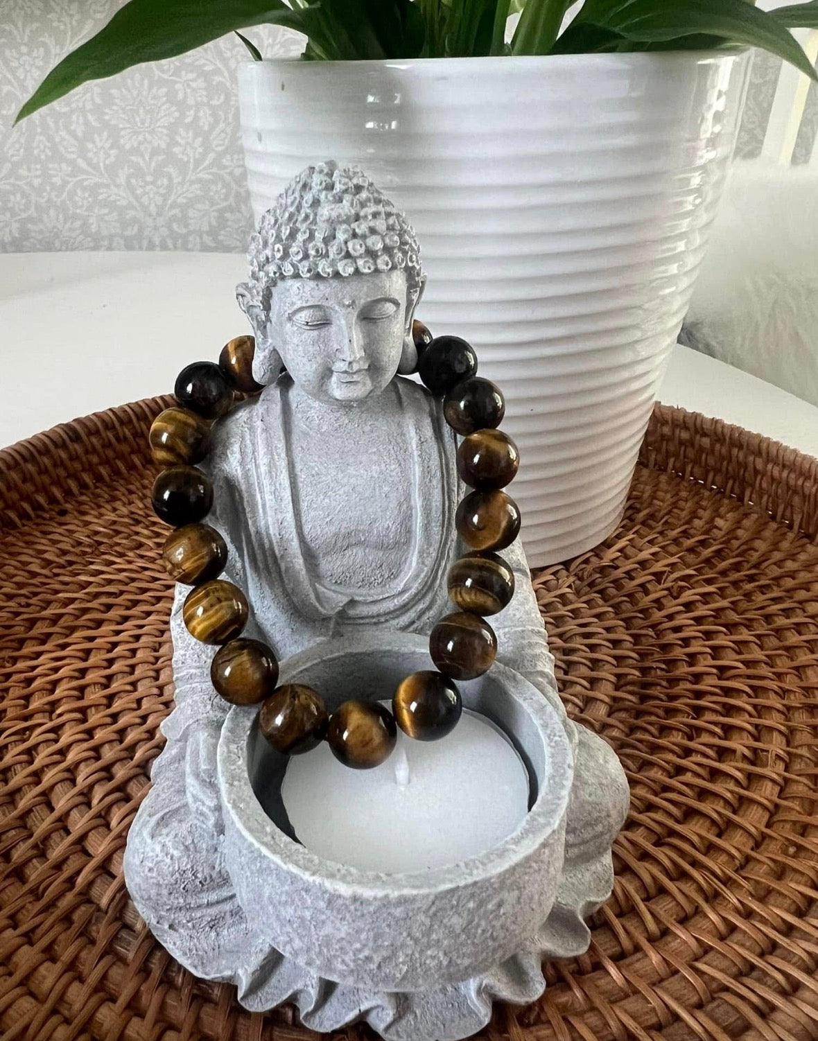 Tiger Eye Beaded Bracelet 8mm