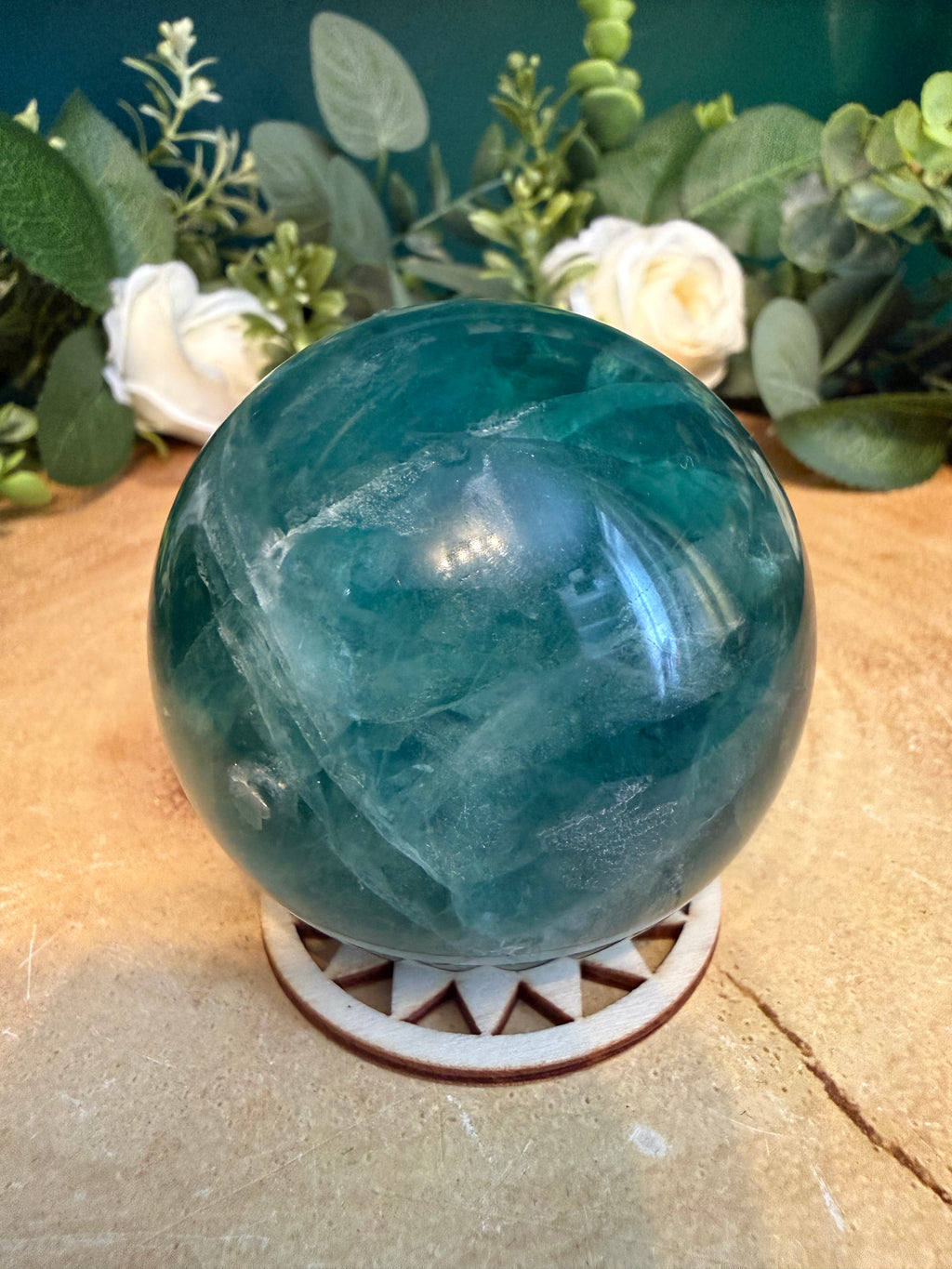 Green Fluorite Sphere