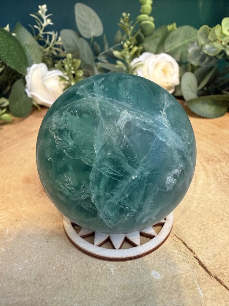 Green Fluorite Sphere