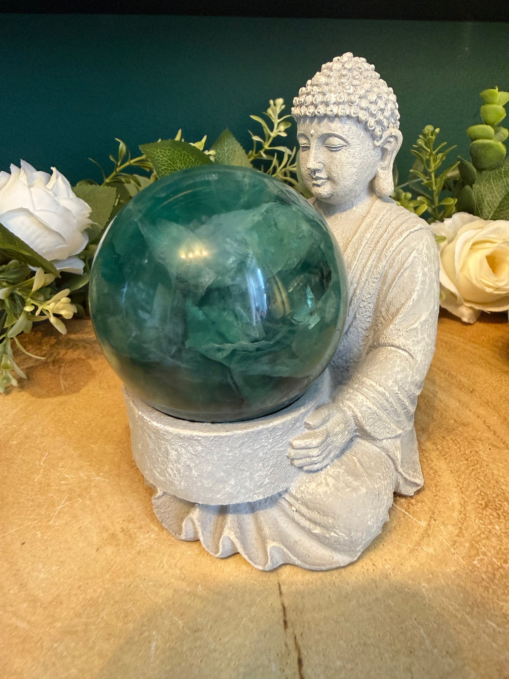 Green Fluorite Sphere