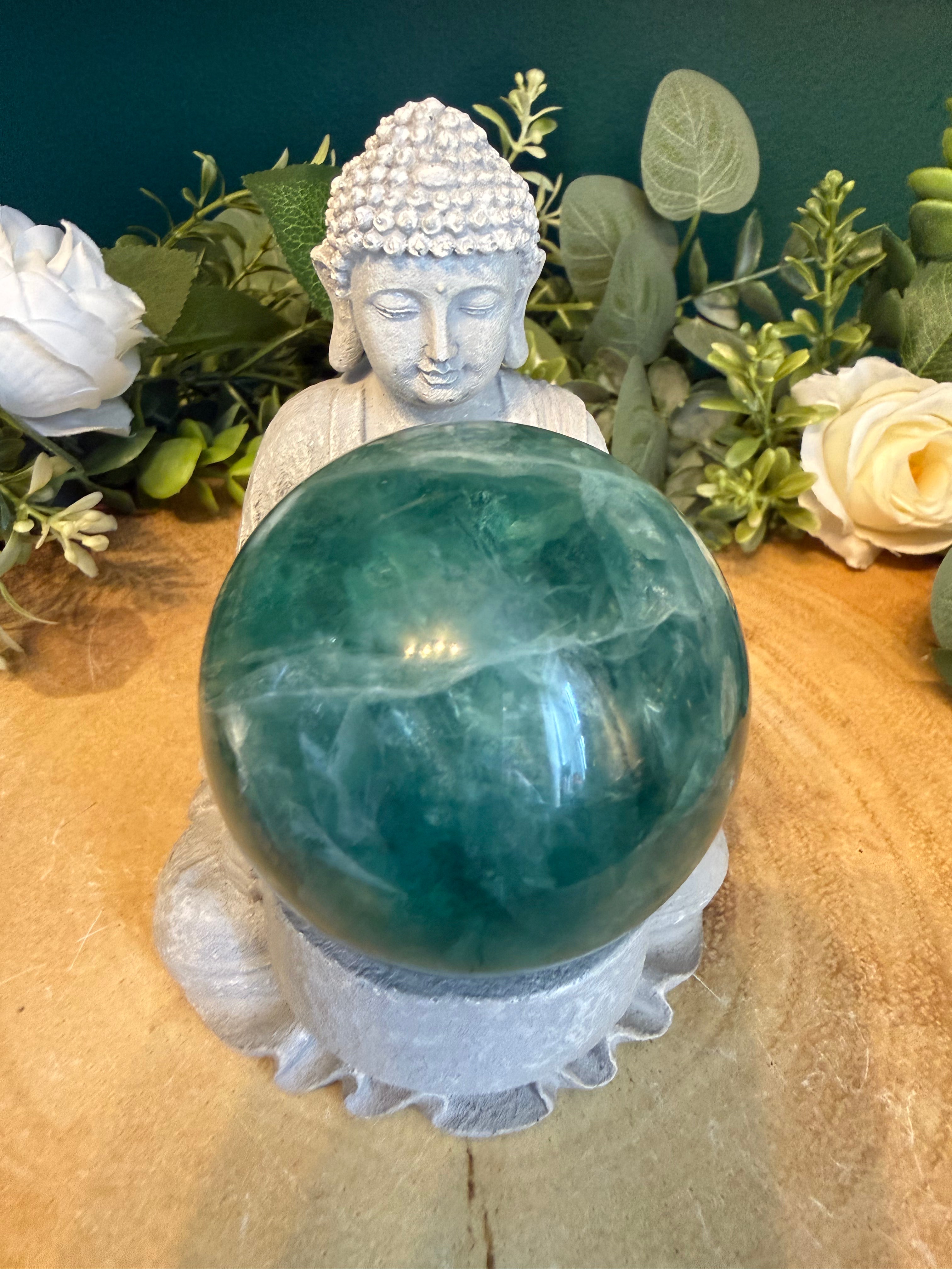 Green Fluorite Sphere