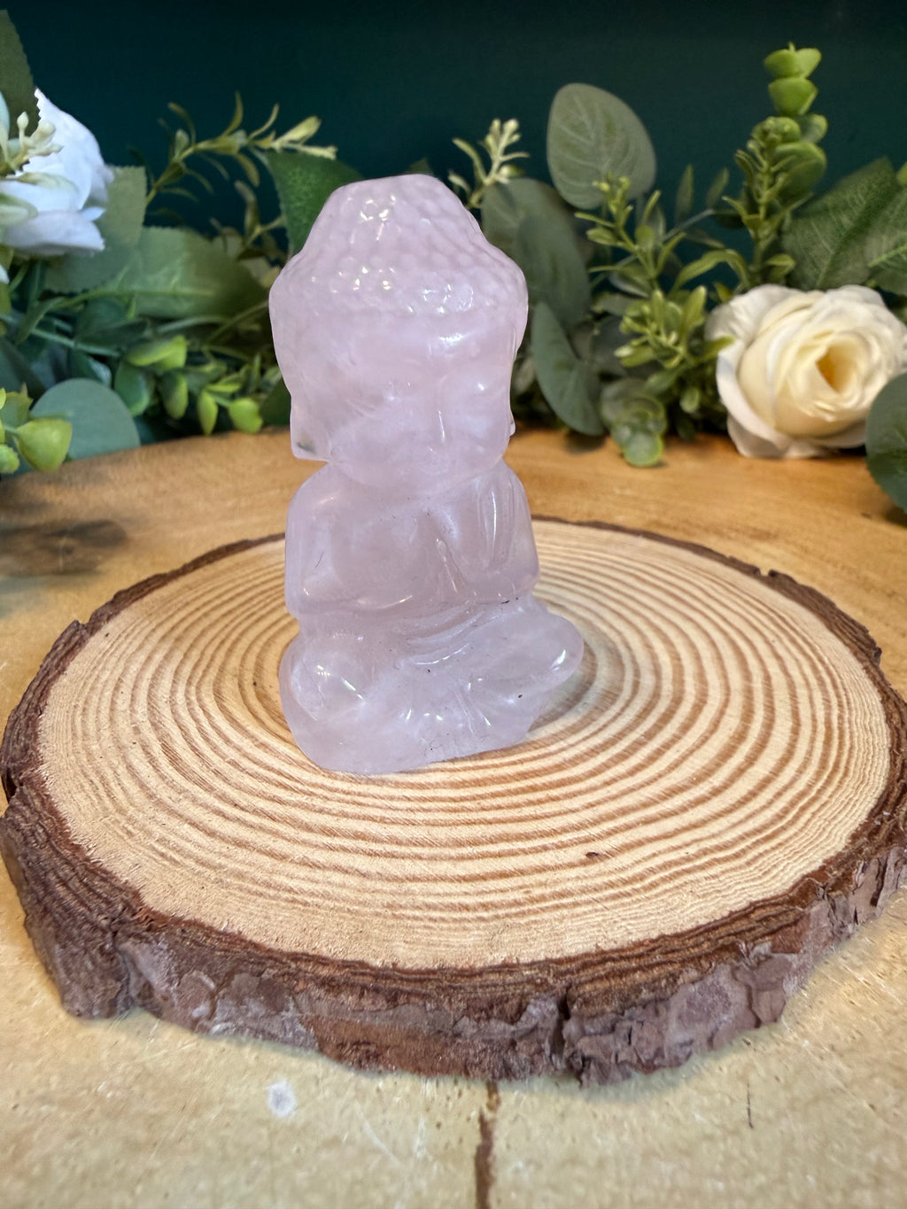 Rose Quartz Buddha Carving – Approximately 6cm, 65g