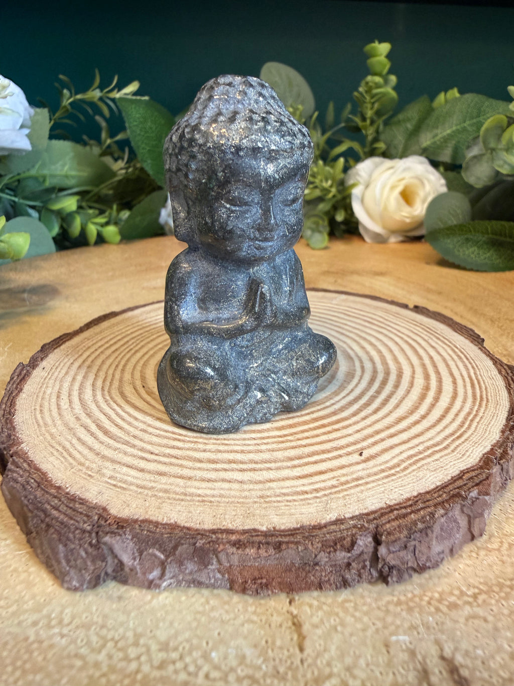 Pyrite Buddha Carving – Approximately 5cm, 80–90g