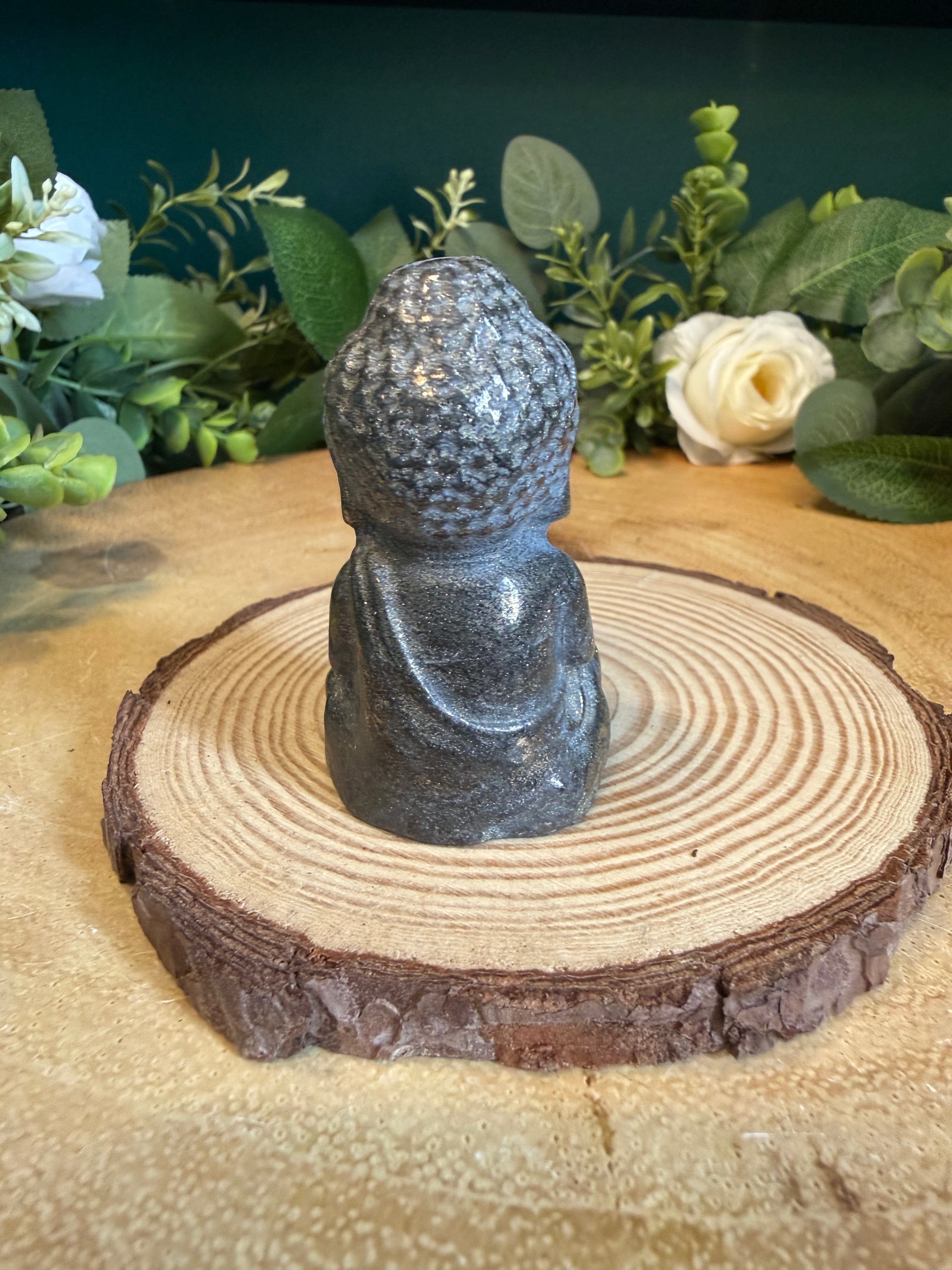 Pyrite Buddha Carving – Approximately 5cm, 80–90g