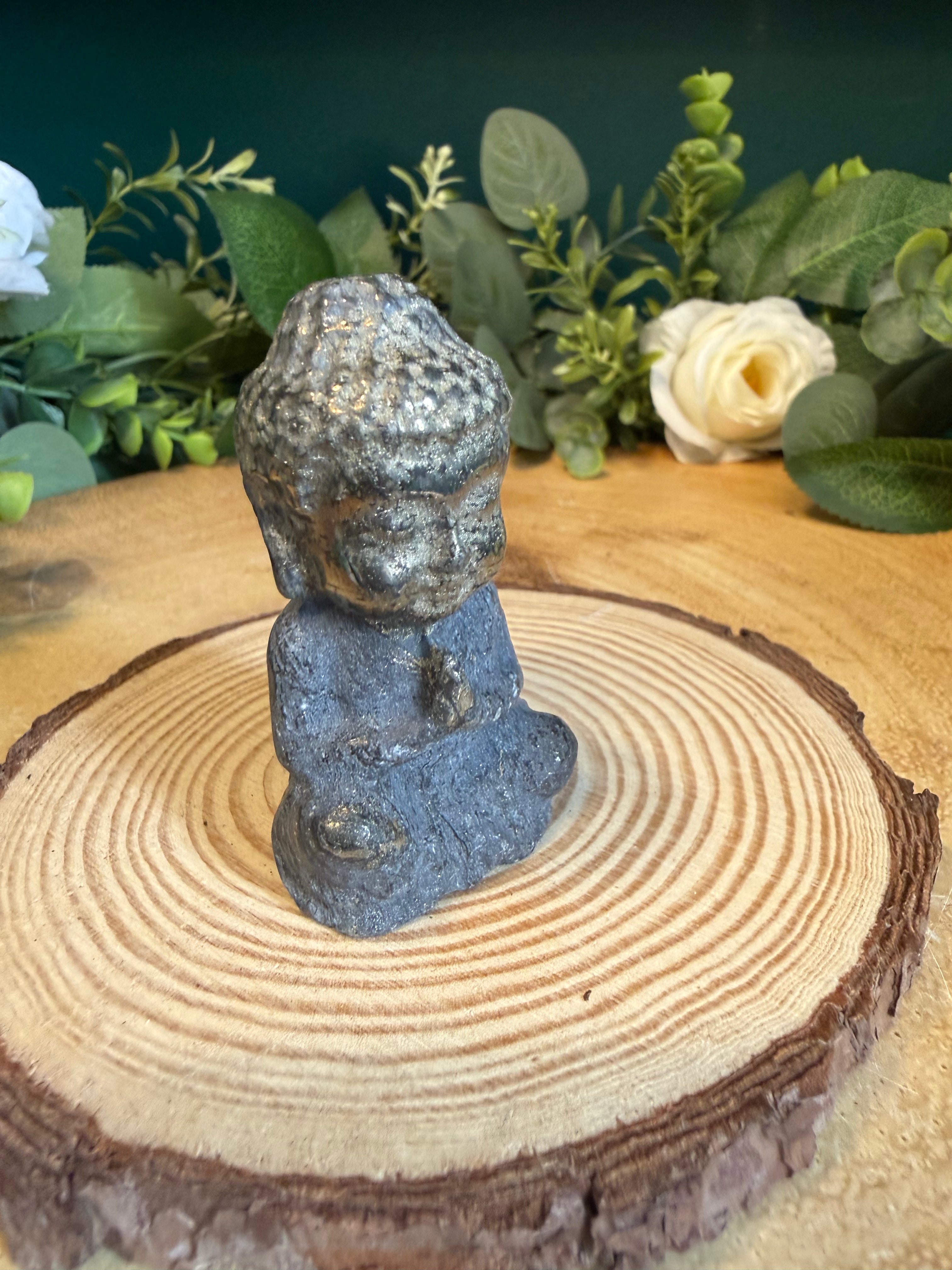 Pyrite Buddha Carving – Approximately 5cm, 80–90g