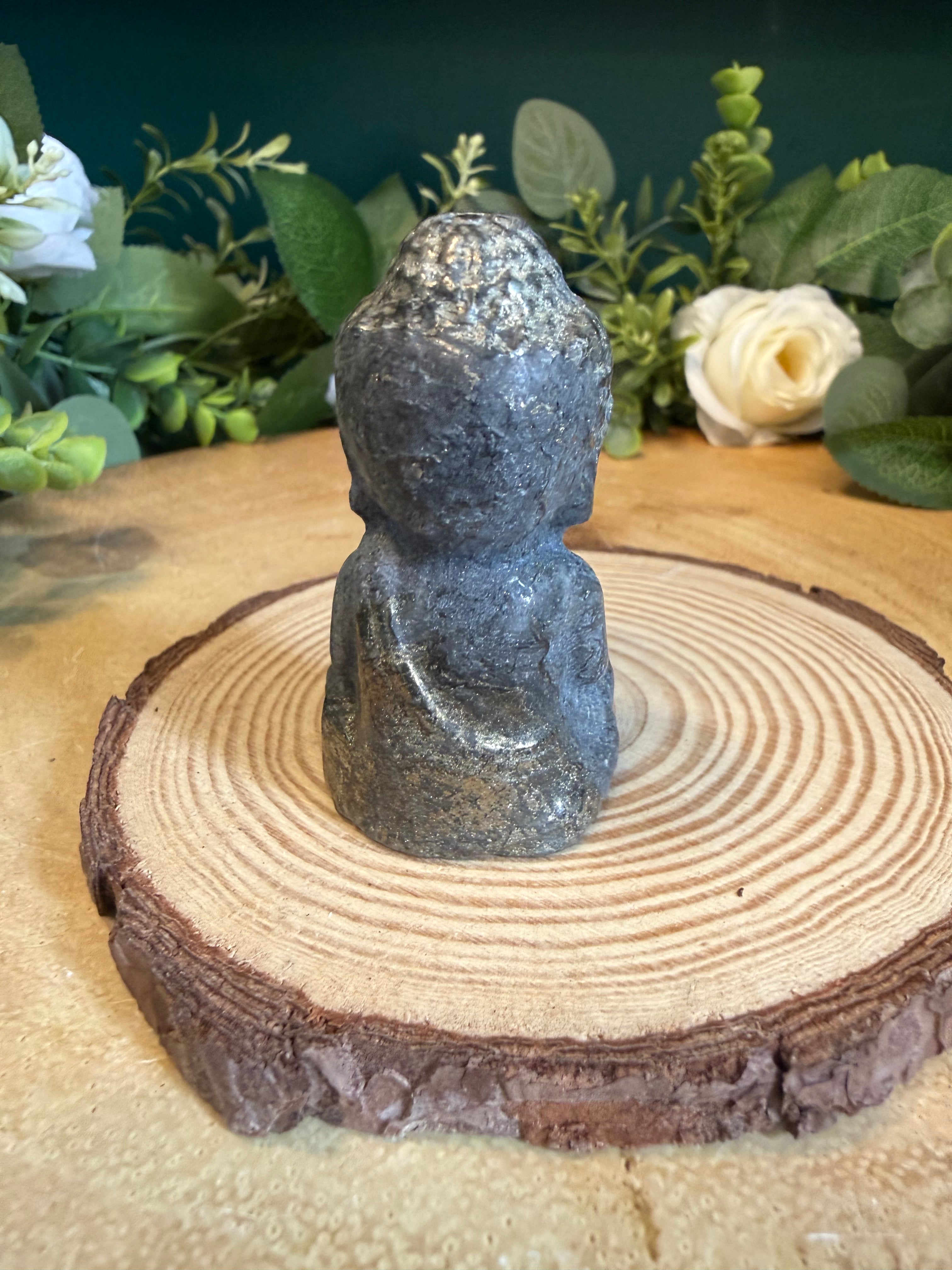 Pyrite Buddha Carving – Approximately 5cm, 80–90g