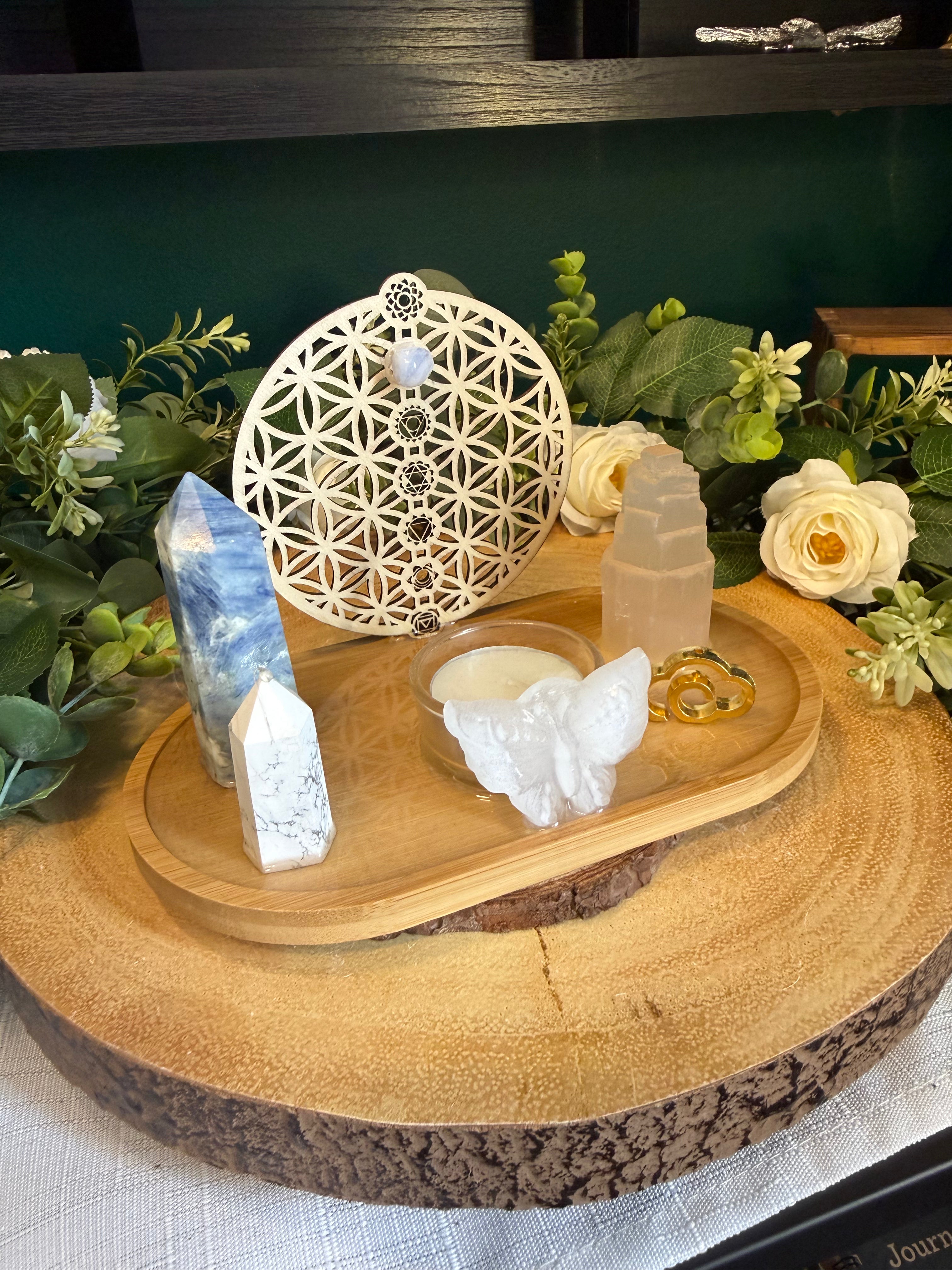 Peace, Clarity & Balance Crystal Altar Plate