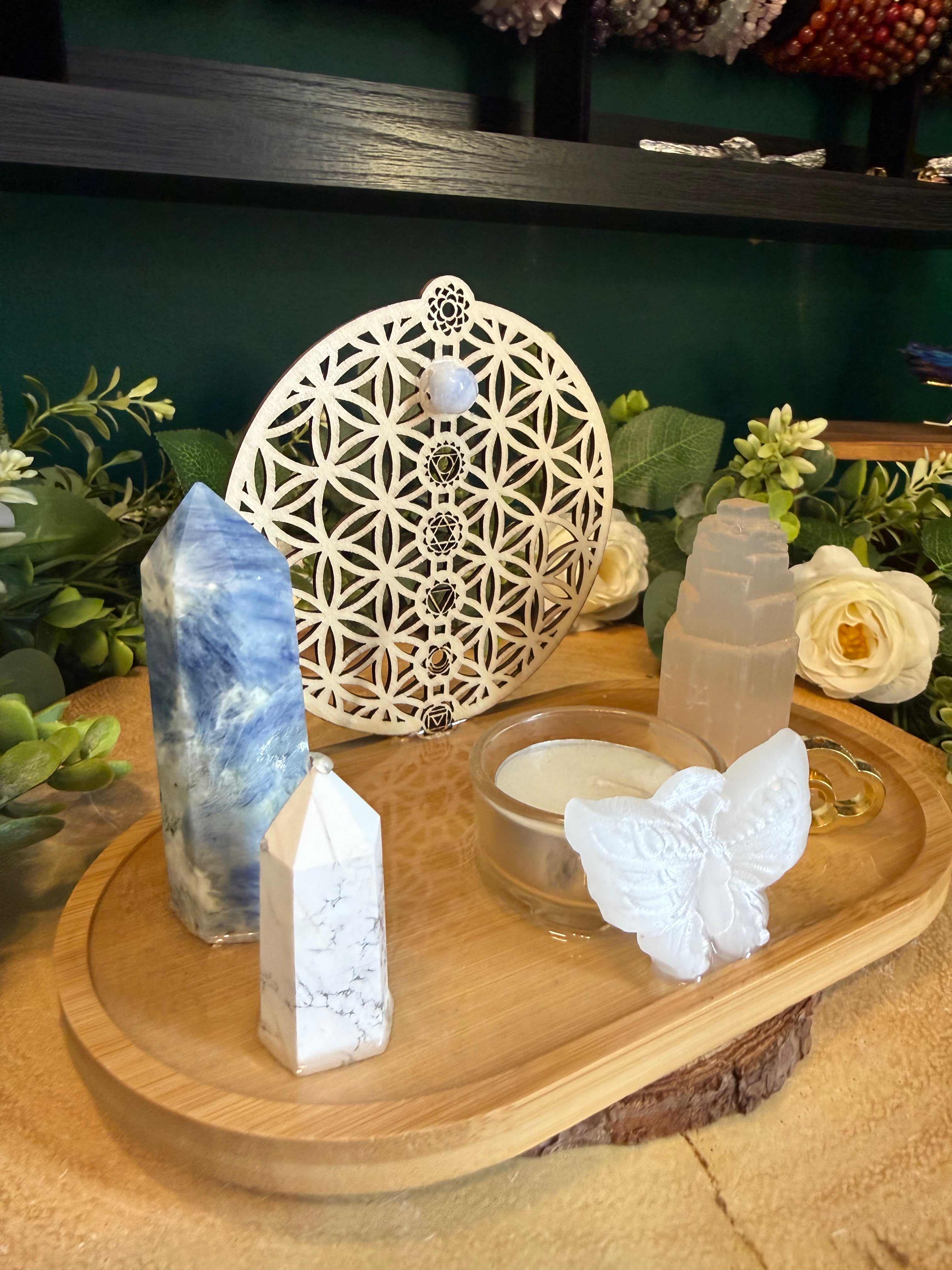 Peace, Clarity & Balance Crystal Altar Plate