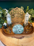 Green Witch Woodland Crystal Altar Plate