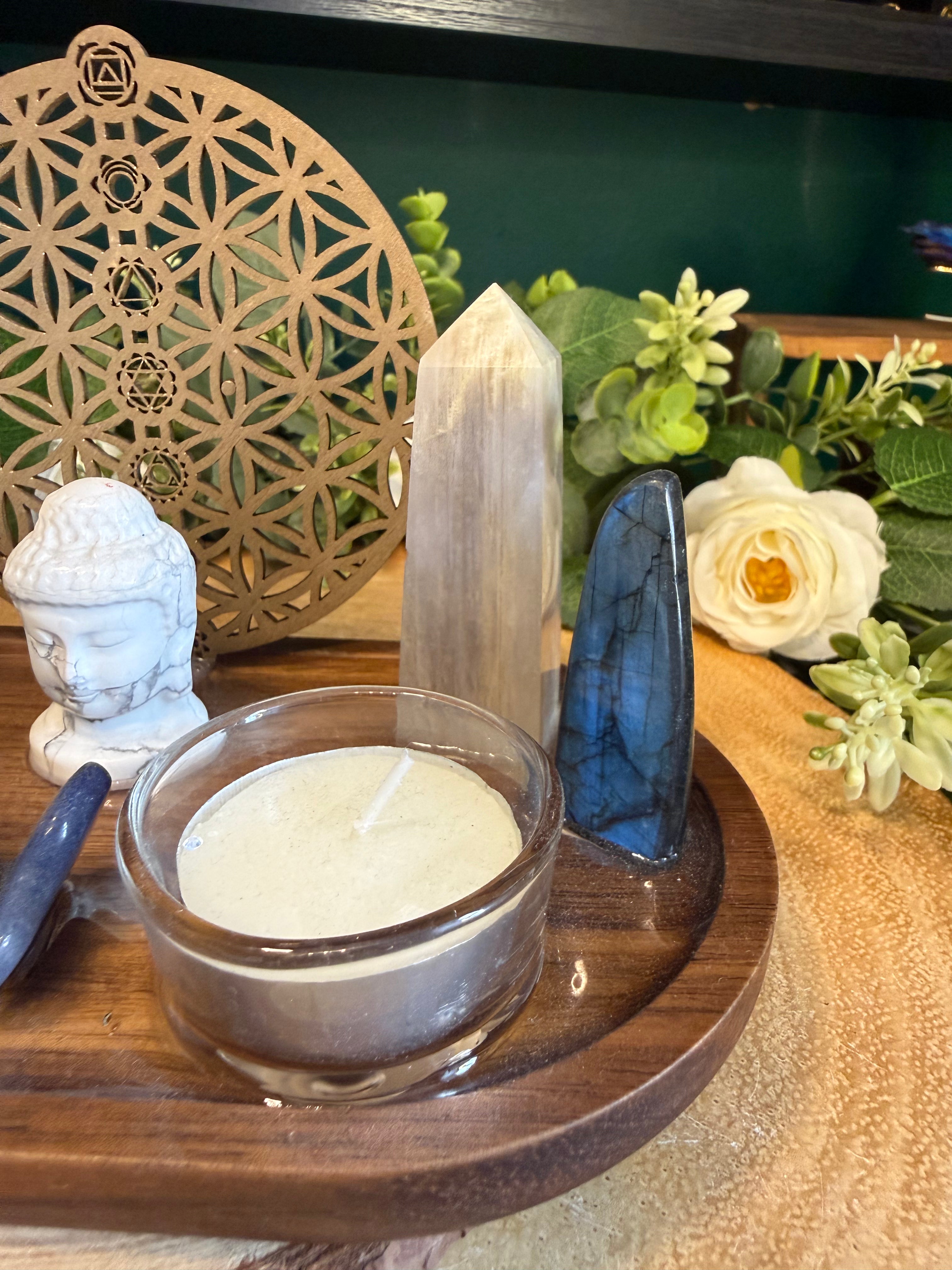 Moonlit Calm & Intuition Crystal Altar Plate