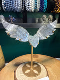 Hand Carved Labradorite Winged Heart