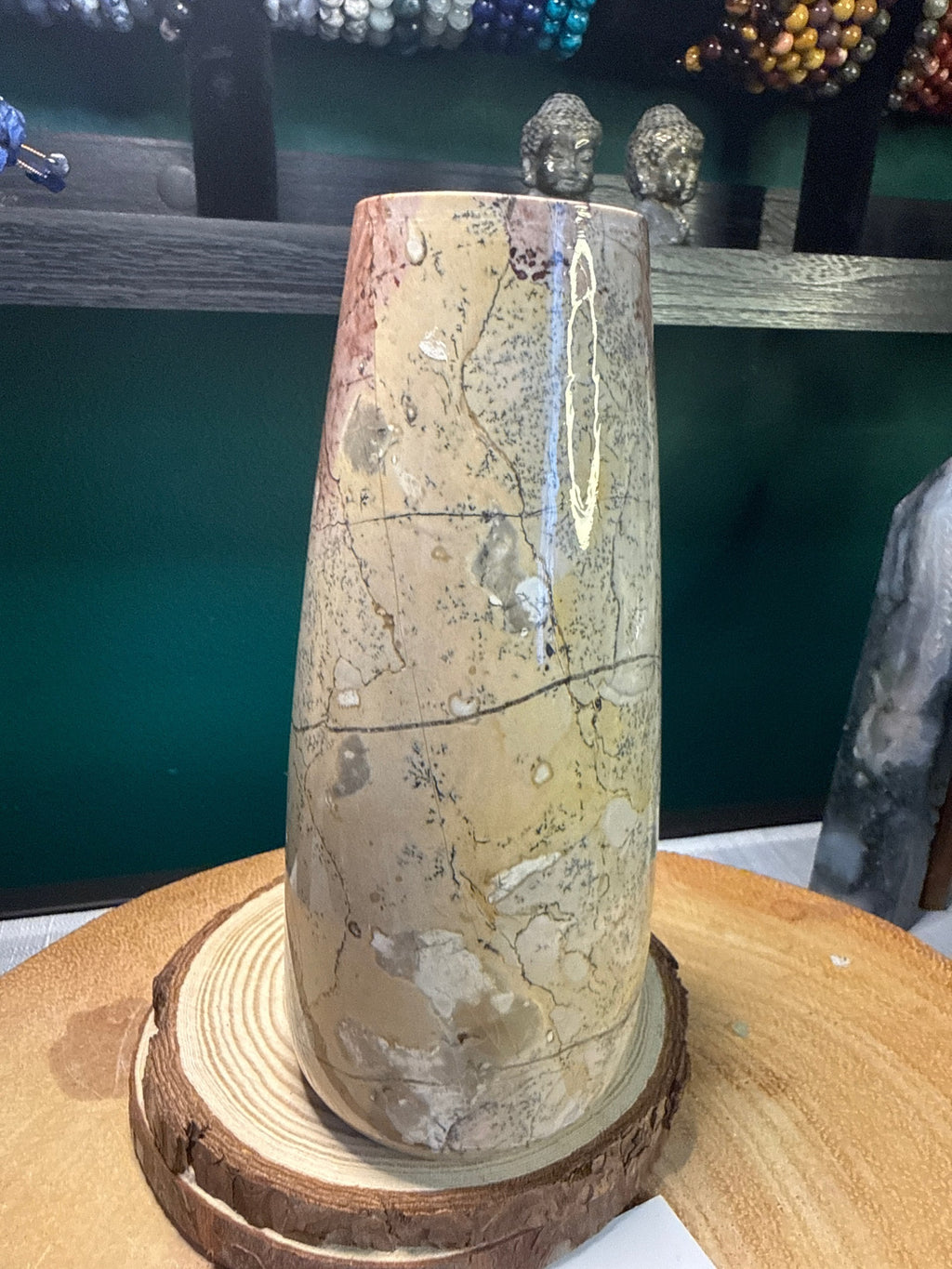Polished Natural Picture Jasper Vase